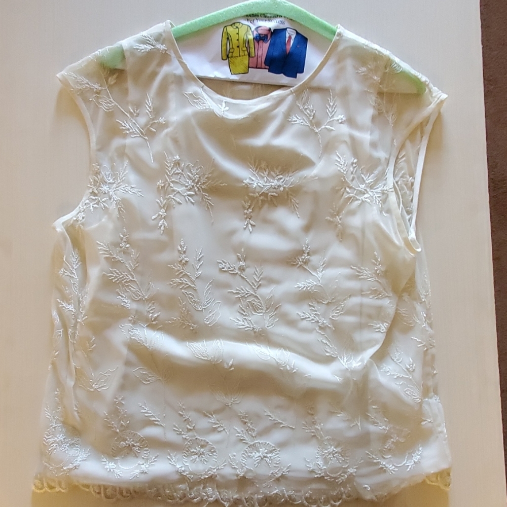 Lace overlay with under shirt